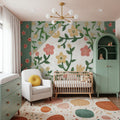 Quilted Floral I Mural Wallpaper - room preview 05
