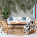 Palms Around Us Mural Wallpaper - Neutral Tone - room preview 05