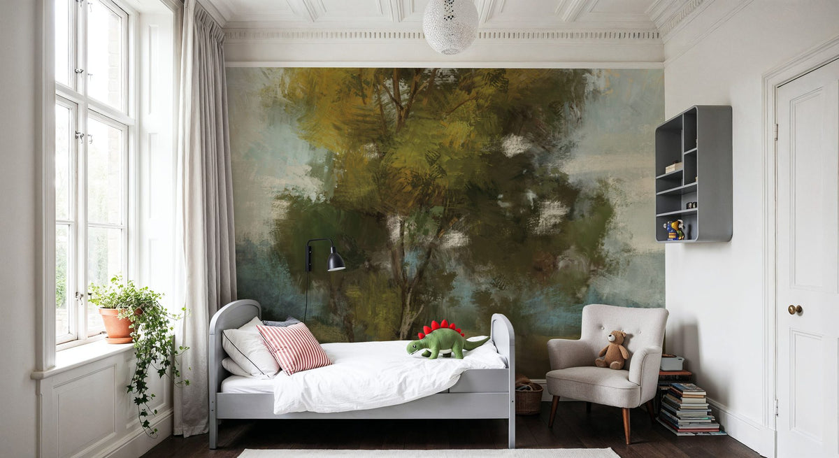 Pair of Trees I Mural Wallpaper - room preview 05