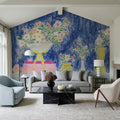 Flower Vases and Books Mural Wallpaper - room preview 05