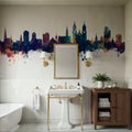 St Gallen Switzerland Skyline Blue & Bronze Mural Wallpaper - room preview 05