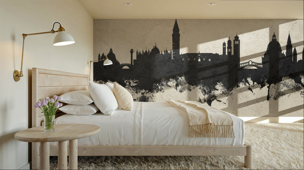 Venice Itay Skyline Concrete Mural Wallpaper - room preview 05