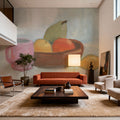 Pink Cup with Wooden Bowl Mural Wallpaper - room preview 05
