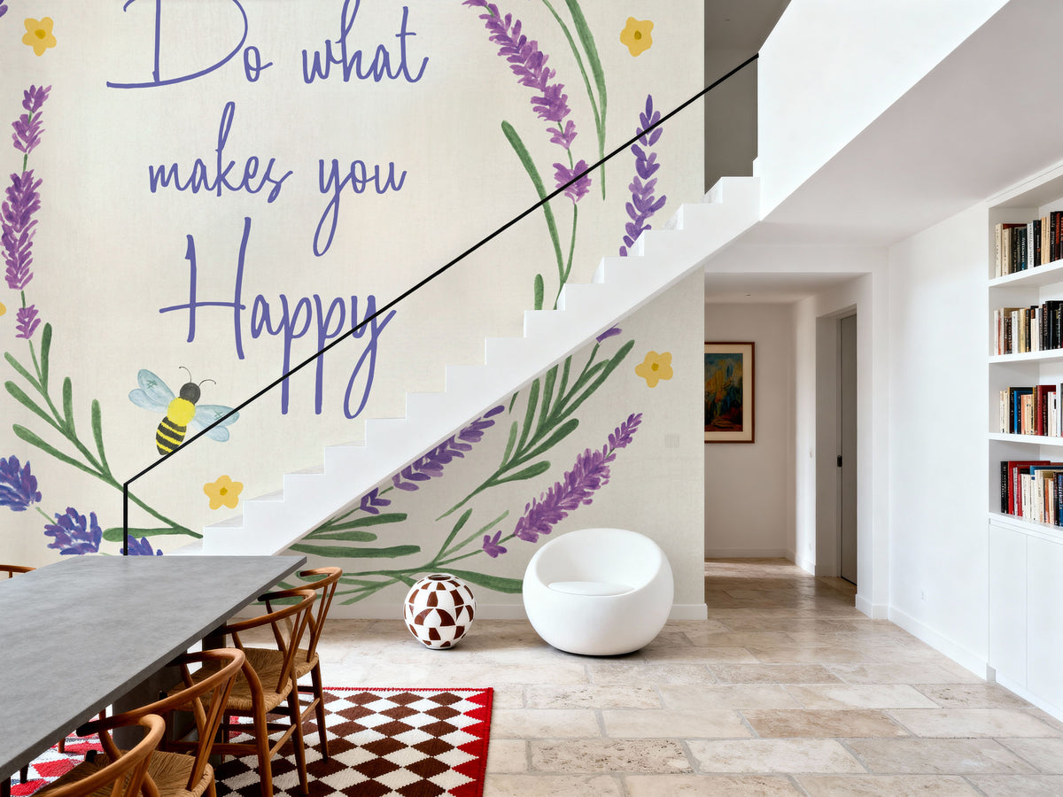 Lavender Garden IV Mural Wallpaper - room preview 05