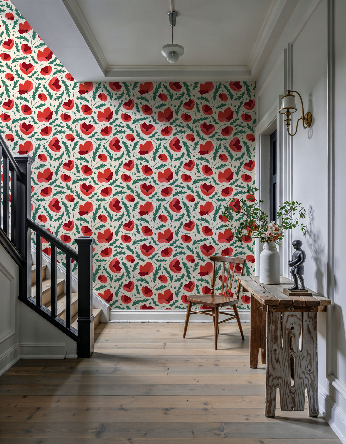 Poppy Field Mural Wallpaper - room preview 05