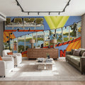 Greetings From Lake Winnipesaukee Mural Wallpaper - room preview 05