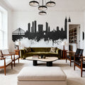 Mumbai Skyline India Bombay Black & White Mural Wallpaper - room preview 05
