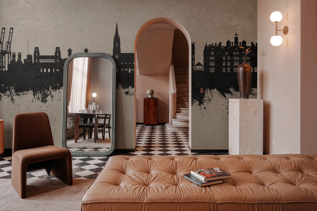 Felixstowe England Skyline Concrete Mural Wallpaper - room preview 05