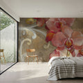 Pink Orchid Mural Wallpaper - room preview 05