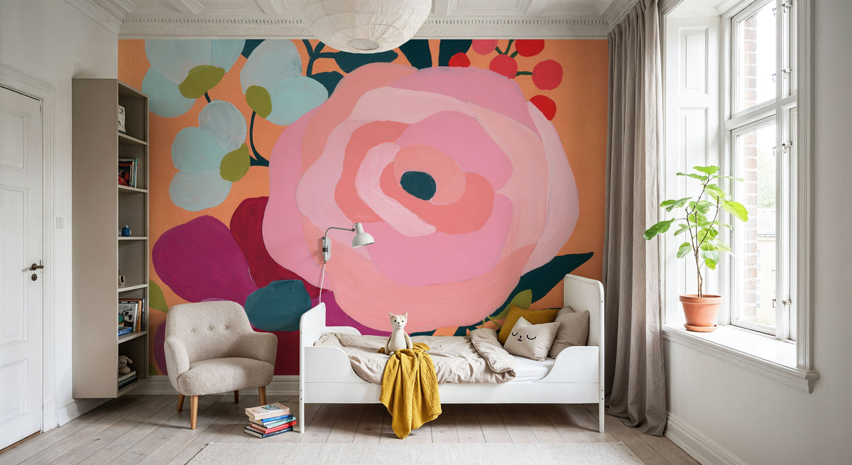 Pretty Florals II Mural Wallpaper - room preview 05