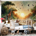Harmony and Diversity in the Jungle's Heart Mural Wallpaper - room preview 05