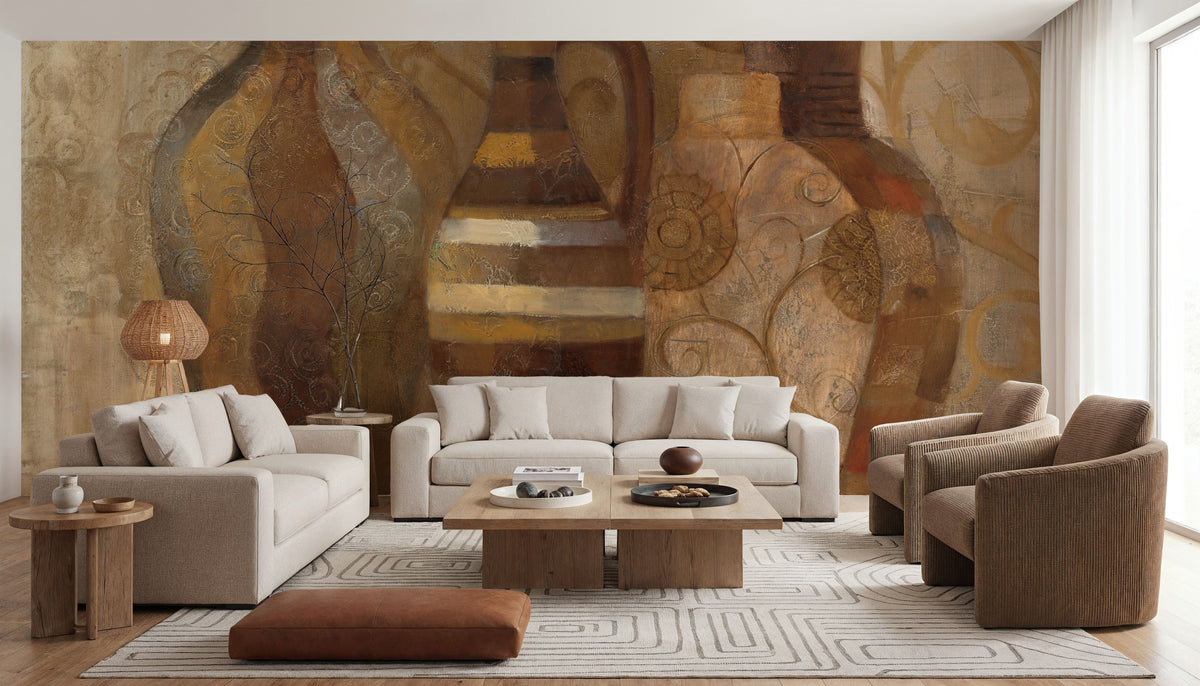 Madagascar Vases Mural Wallpaper - room preview 05