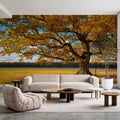 Golden Fall Tree Afternoon Mural Wallpaper - room preview 05