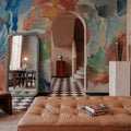 Palm Abstract Bright Mural Wallpaper - room preview 05