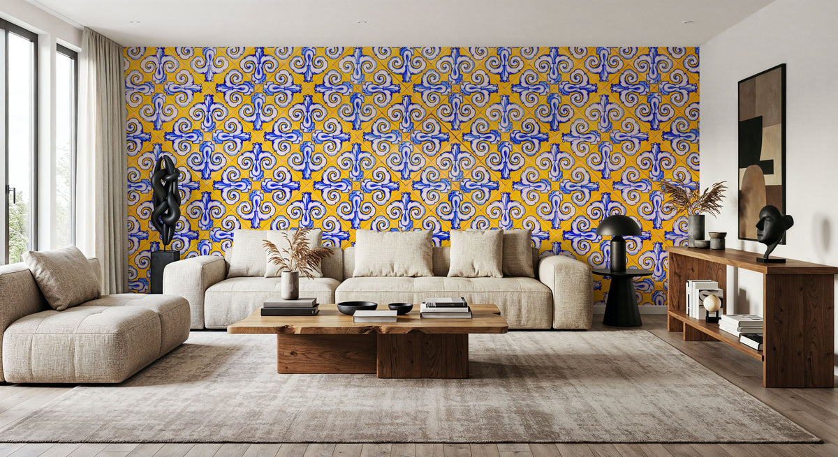 Valencia Tiled Wall Mural Wallpaper - room preview 05