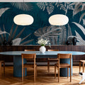 Frosty Leaves Mural Wallpaper - Blue Tone - room preview 05