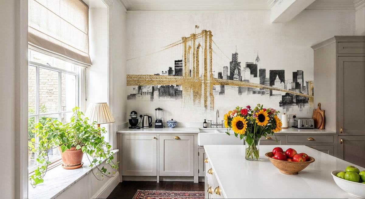 Skyline Crossing Mural Wallpaper - room preview 05
