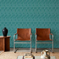 Coastal Signals Turqouise Mural Wallpaper - room preview 05