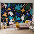 Tulip Cut Out, Dark Mural Wallpaper - room preview 05