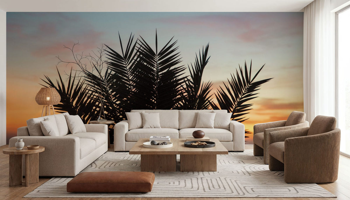 Sunset Palms II Mural Wallpaper - room preview 05