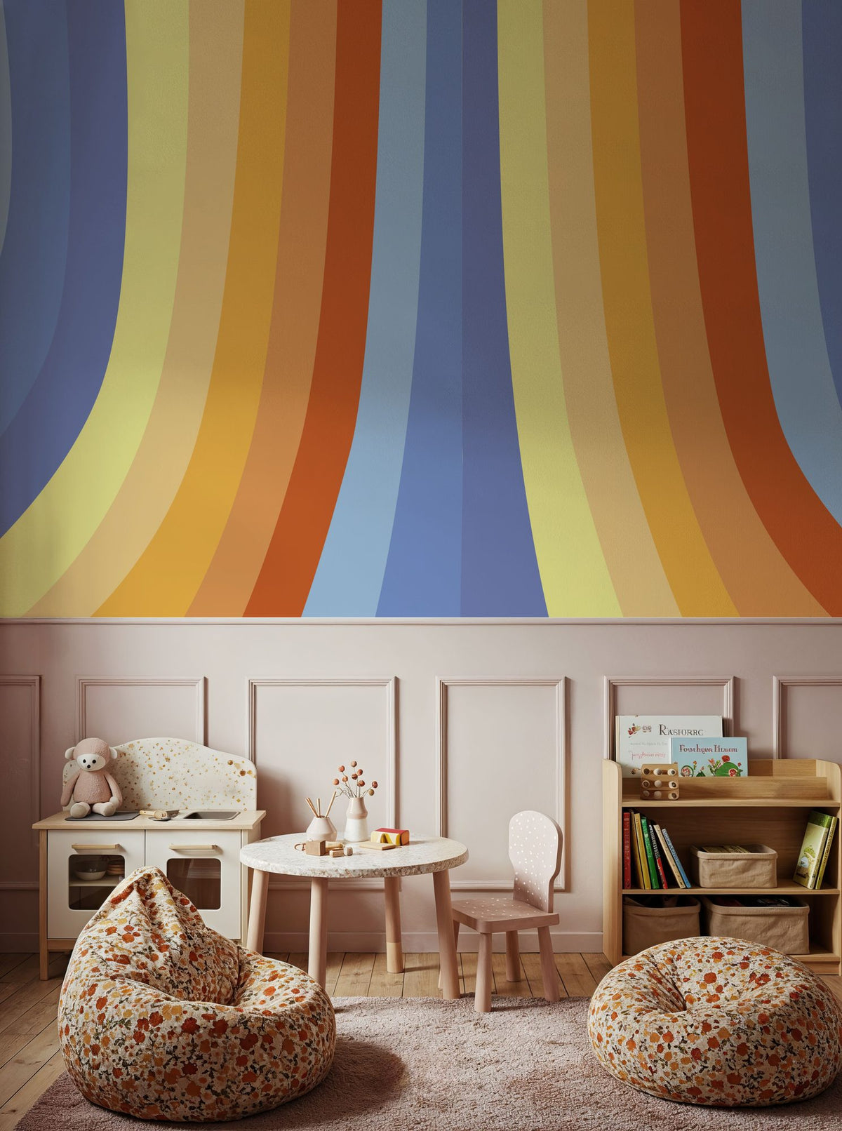 Hippie Rainbow Mural Wallpaper - room preview 05