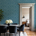 Seaside Fish Dark Blue Mural Wallpaper - room preview 05