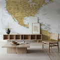US Mexico Caribbean Map - Rosie Wash Mural Wallpaper - room preview 05