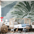 High Grunge Leaves Mural Wallpaper - room preview 05