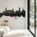 Stamford England Skyline Black & White Mural Wallpaper - room preview 05