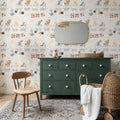 Sky Train, Light Beige Mural Wallpaper - room preview 05