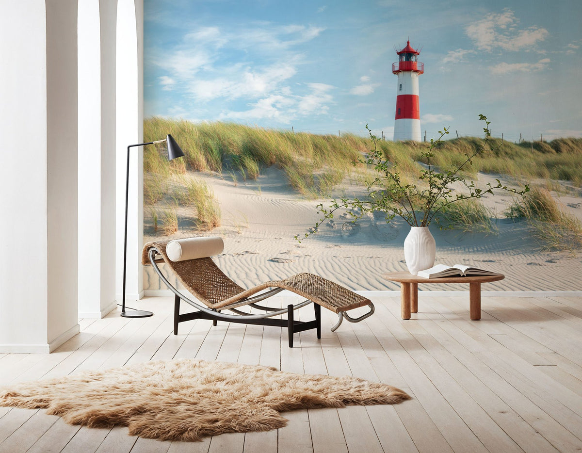 Lighthouse List-Ost on the Island of Sylt Mural Wallpaper - room preview 05