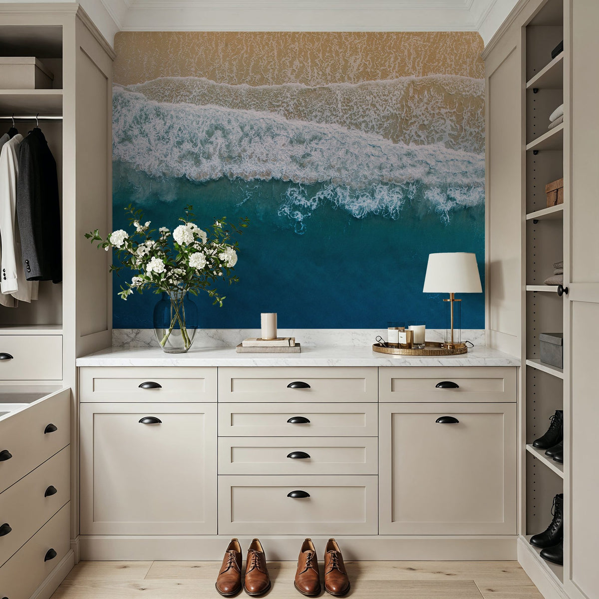 Ocean Swells Mural Wallpaper - room preview 05