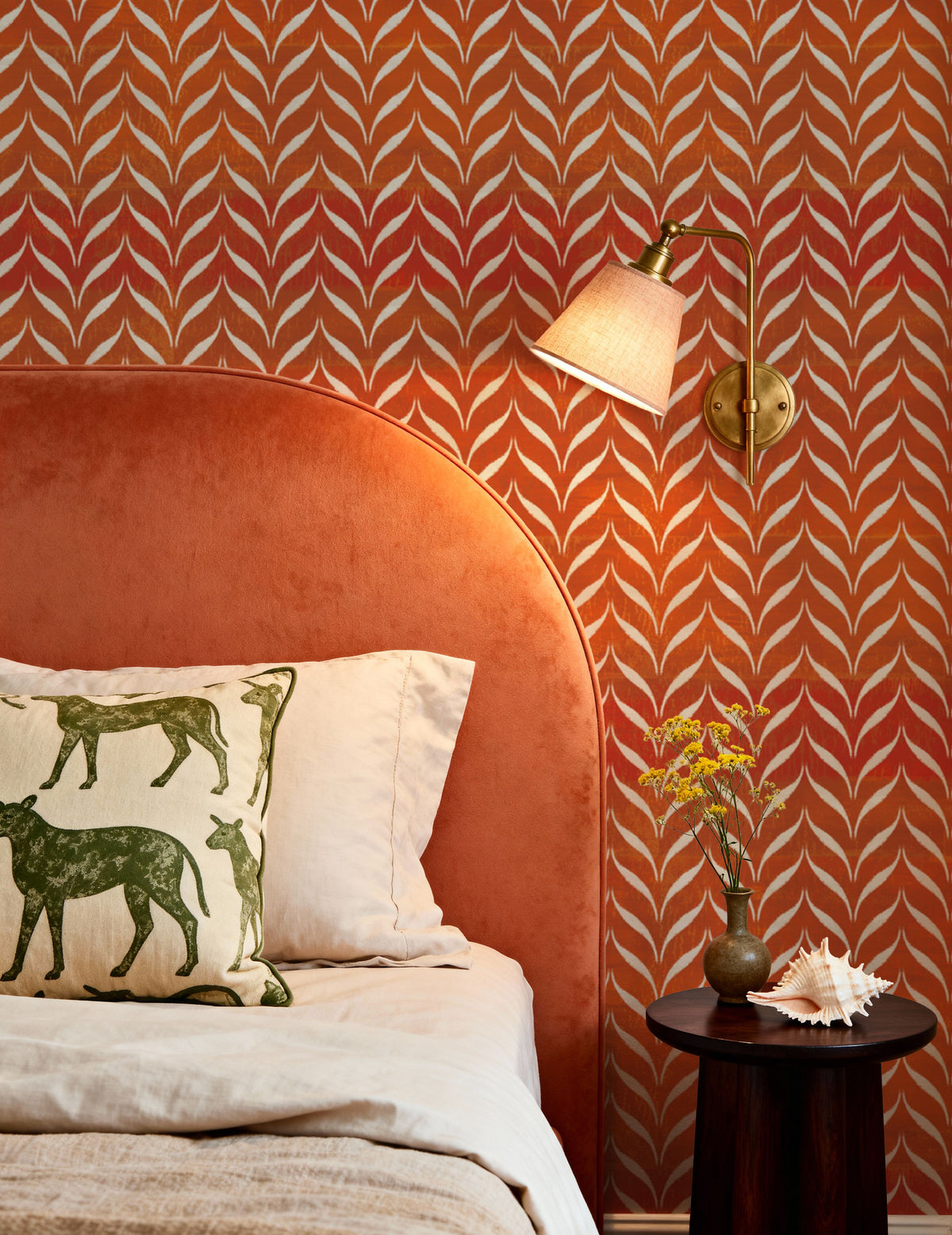Harvest Arrows Orange Mural Wallpaper - room preview 05