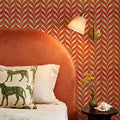 Harvest Arrows Orange Mural Wallpaper - room preview 05