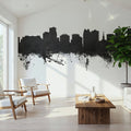 Orlando Florida Skyline Black & White Mural Wallpaper - room preview 05