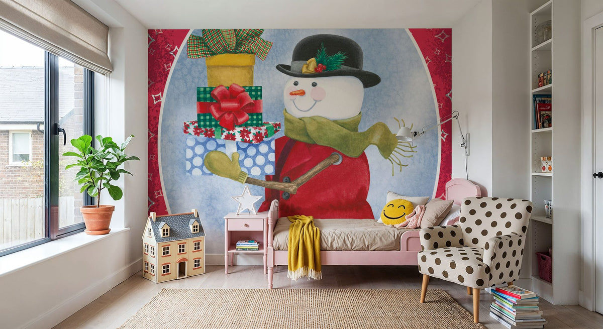 Main Street Christmas VIII Mural Wallpaper - room preview 05