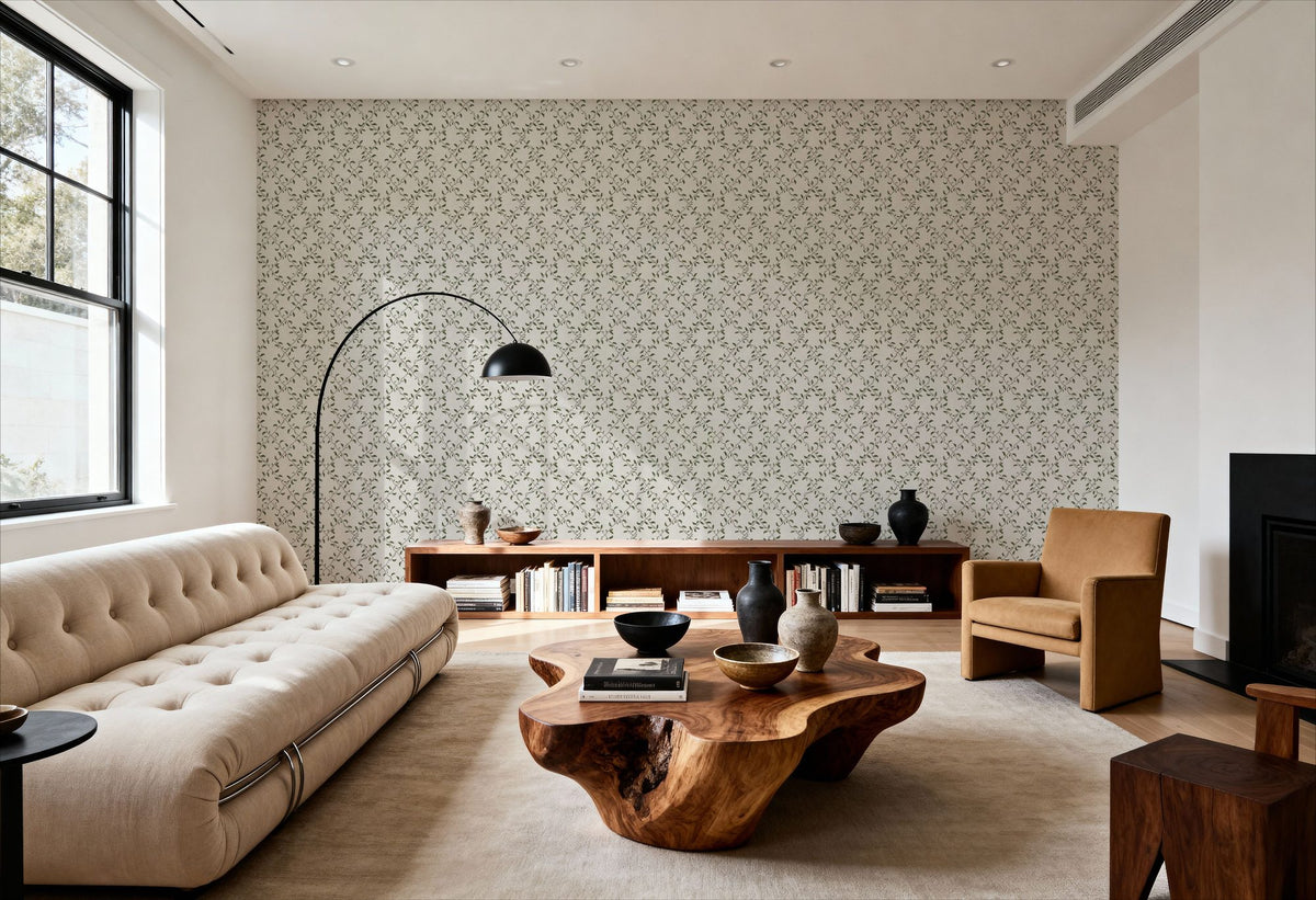 Emerald Trellis Petite, Cloud Mural Wallpaper - room preview 05