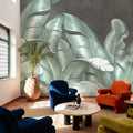 Metallic Leaves Mural Wallpaper - room preview 05