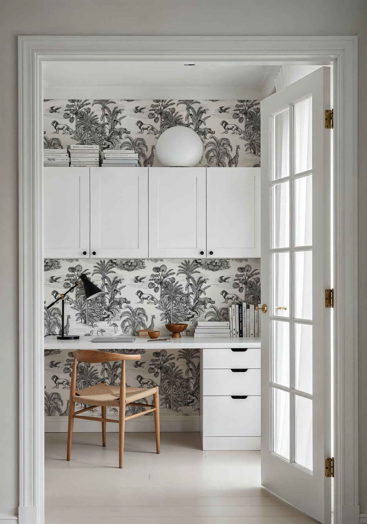 Jungle Animals Toile Mural Wallpaper - room preview 05