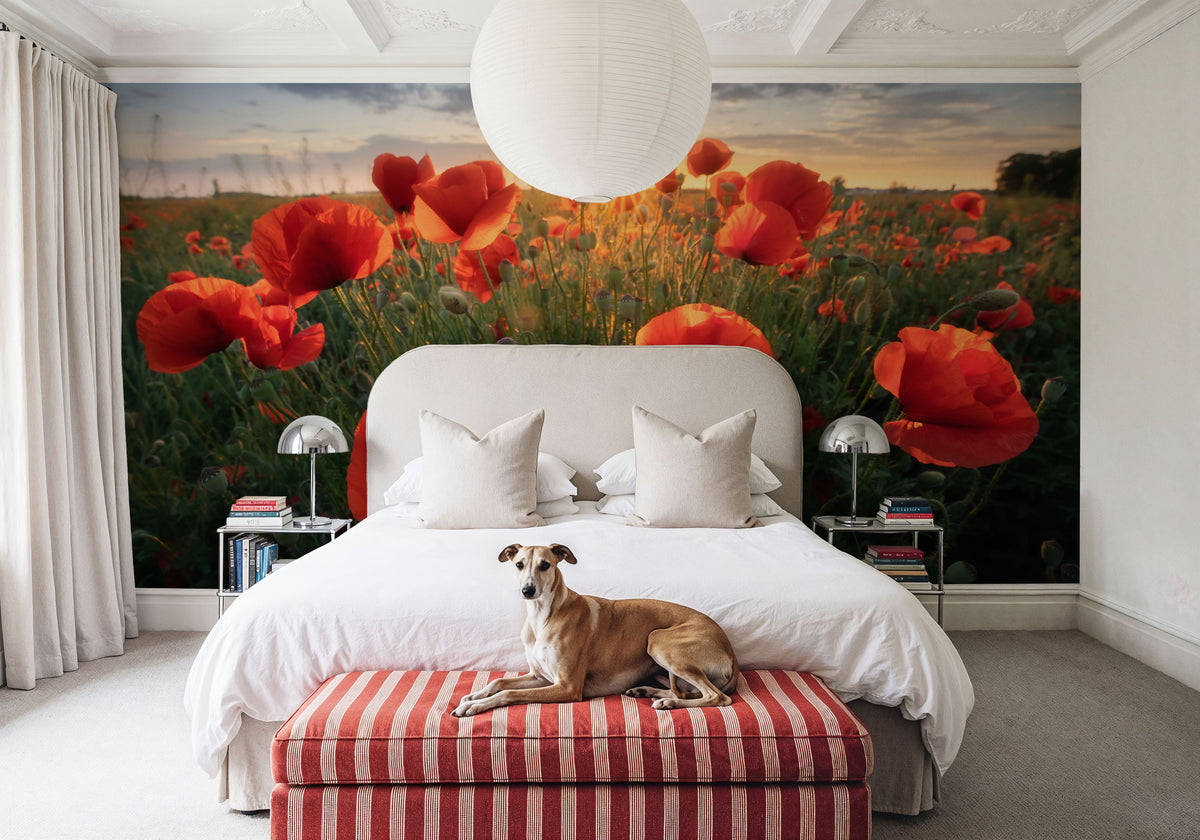 Butterfly Flowers Mural Wallpaper - room preview 05
