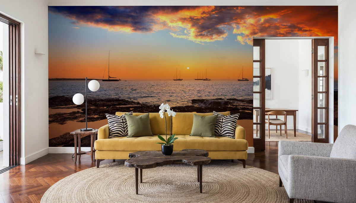 Formentera Sunset Mural Wallpaper - room preview 05