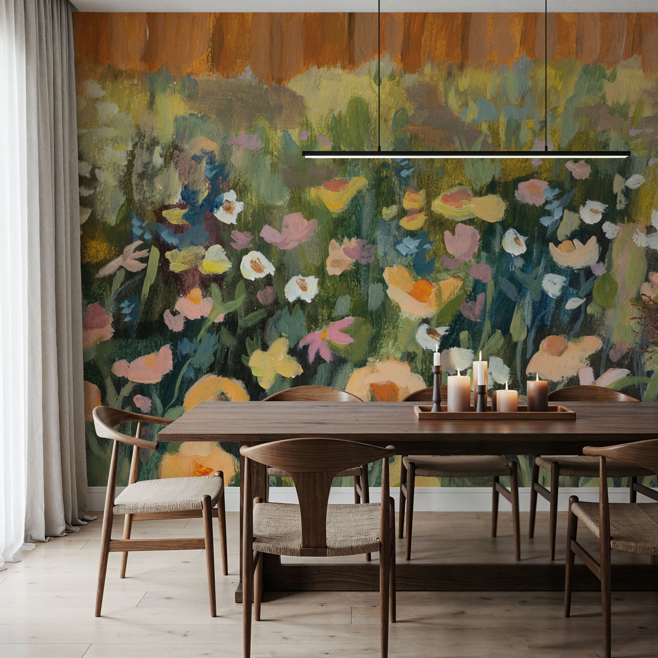 Backyard Meadow Mural Wallpaper