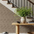 Coastal Signals Taupe Mural Wallpaper - room preview 05
