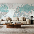 World Map Cities - Ruben Mural Wallpaper - room preview 05