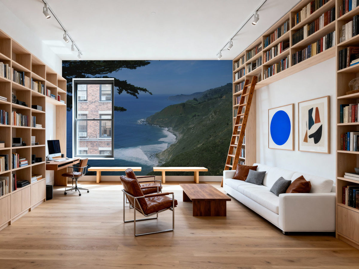 Coastal Overlook Mural Wallpaper - room preview 05