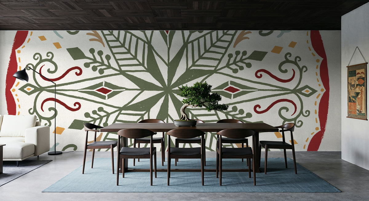 Holiday Form XII Color Mural Wallpaper - room preview 05