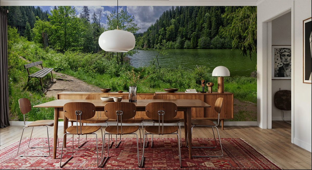 Lakeside Serenity Mural Wallpaper - room preview 05