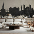 Exeter England Skyline Concrete Mural Wallpaper - room preview 05