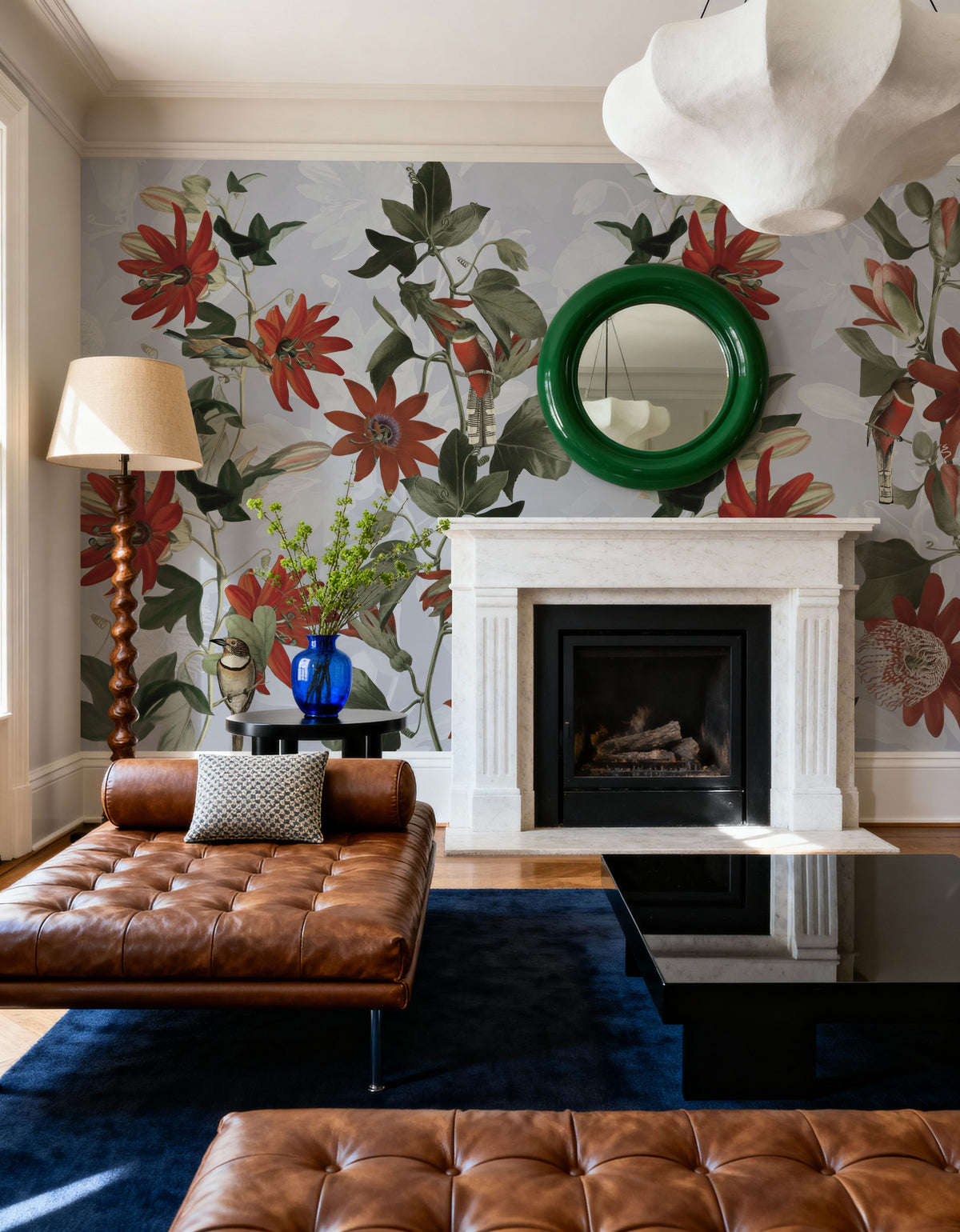 Contemporary Clematis Mural Wallpaper - Edition 4 - room preview 05