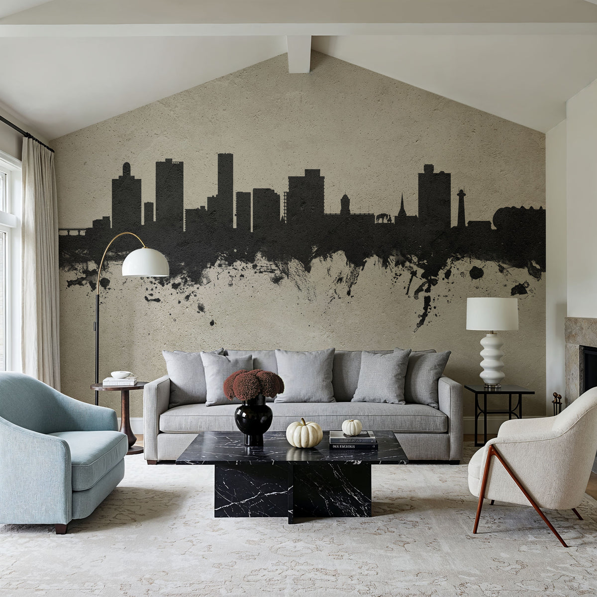 Port Elizabeth South Africa Skyline Concrete Mural Wallpaper - room preview 05